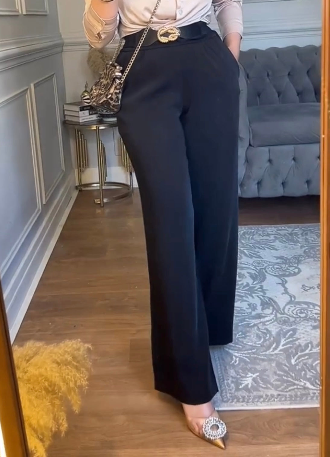 Black-Trouser wide leg