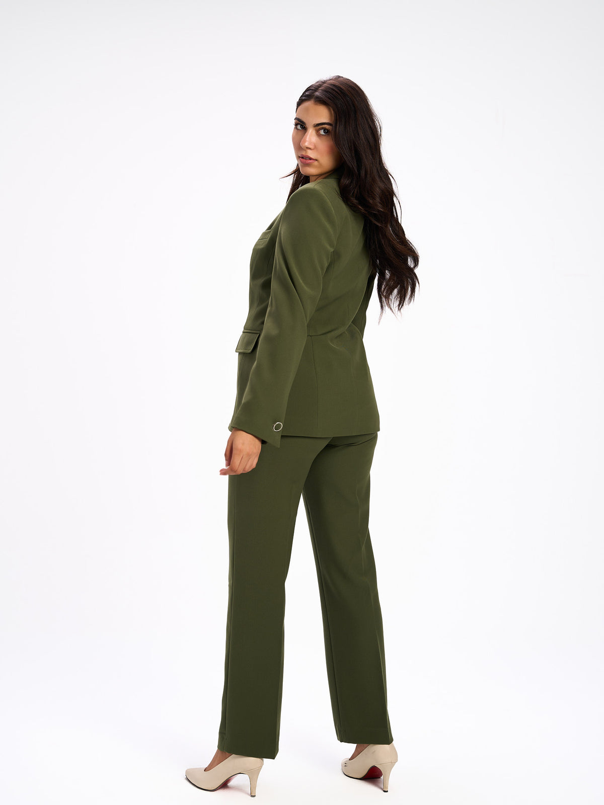 Elora olive green suit