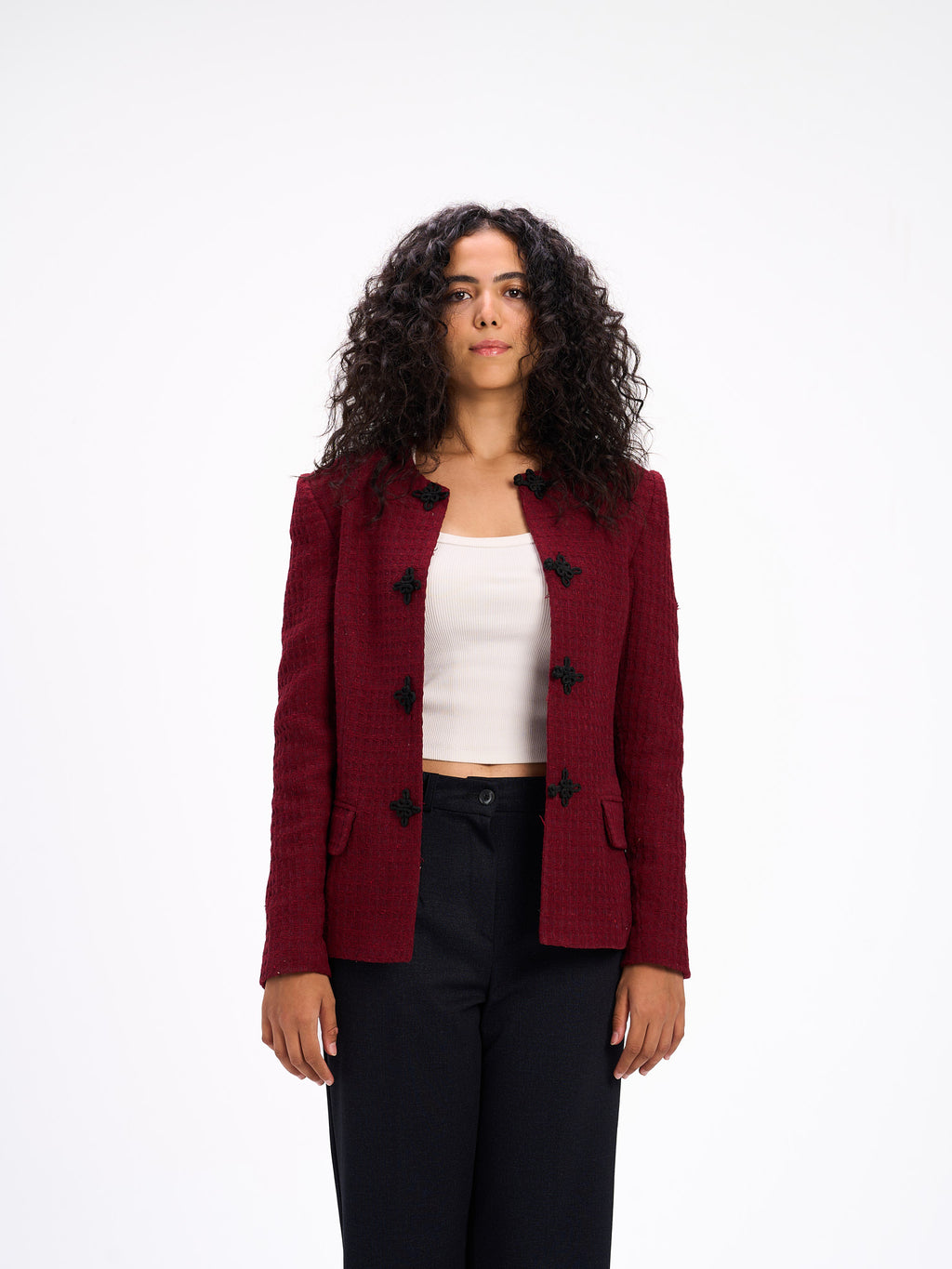 Royal burgundy blazer