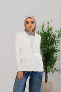 Glow white blazer