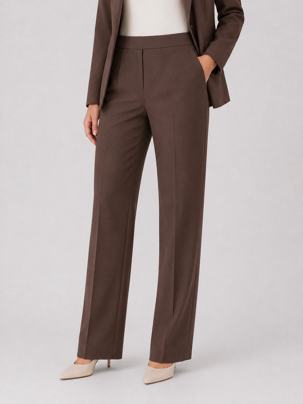 brown formal pants