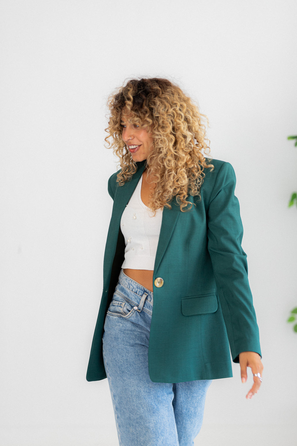 classic olive green blazer