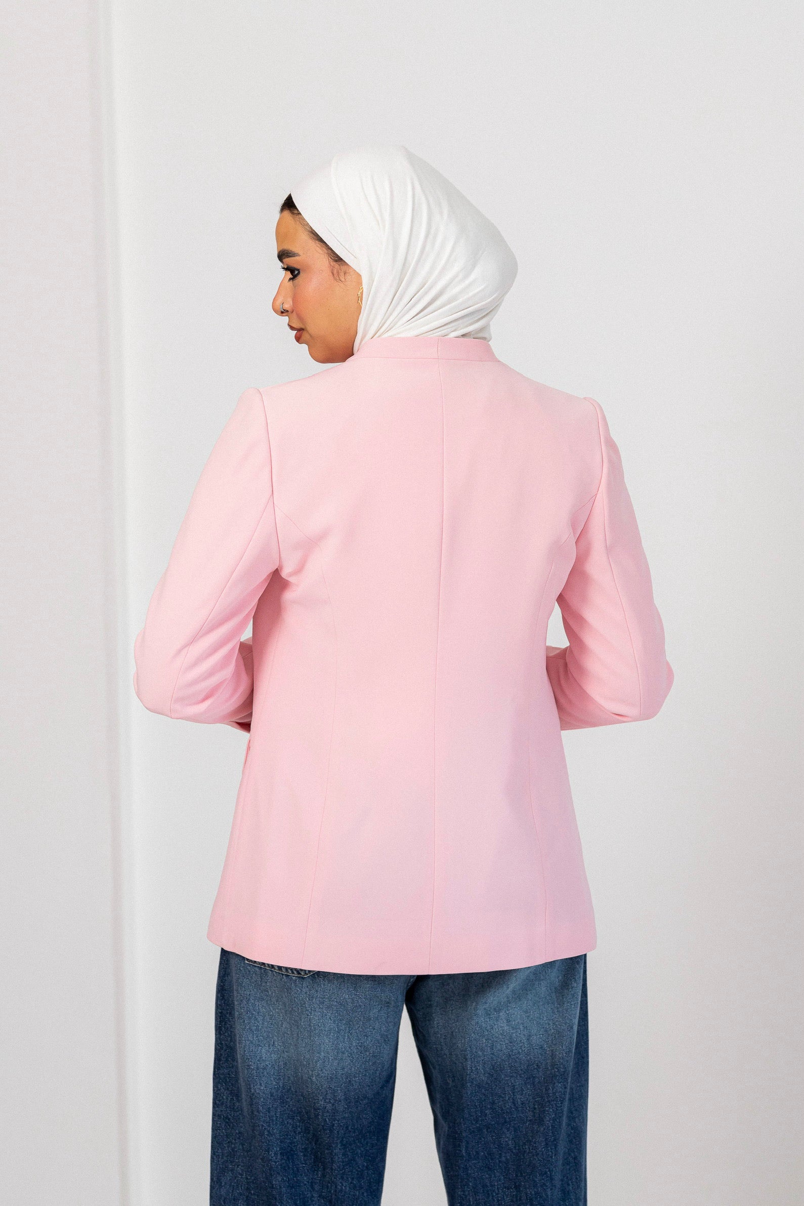 pink-notched blazer