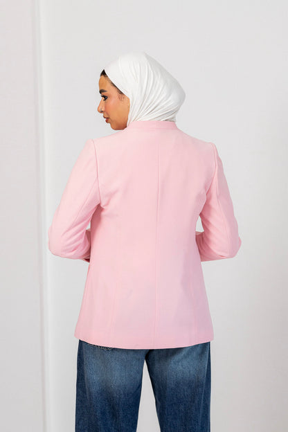 pink-notched blazer
