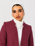 burgundy notched blazer