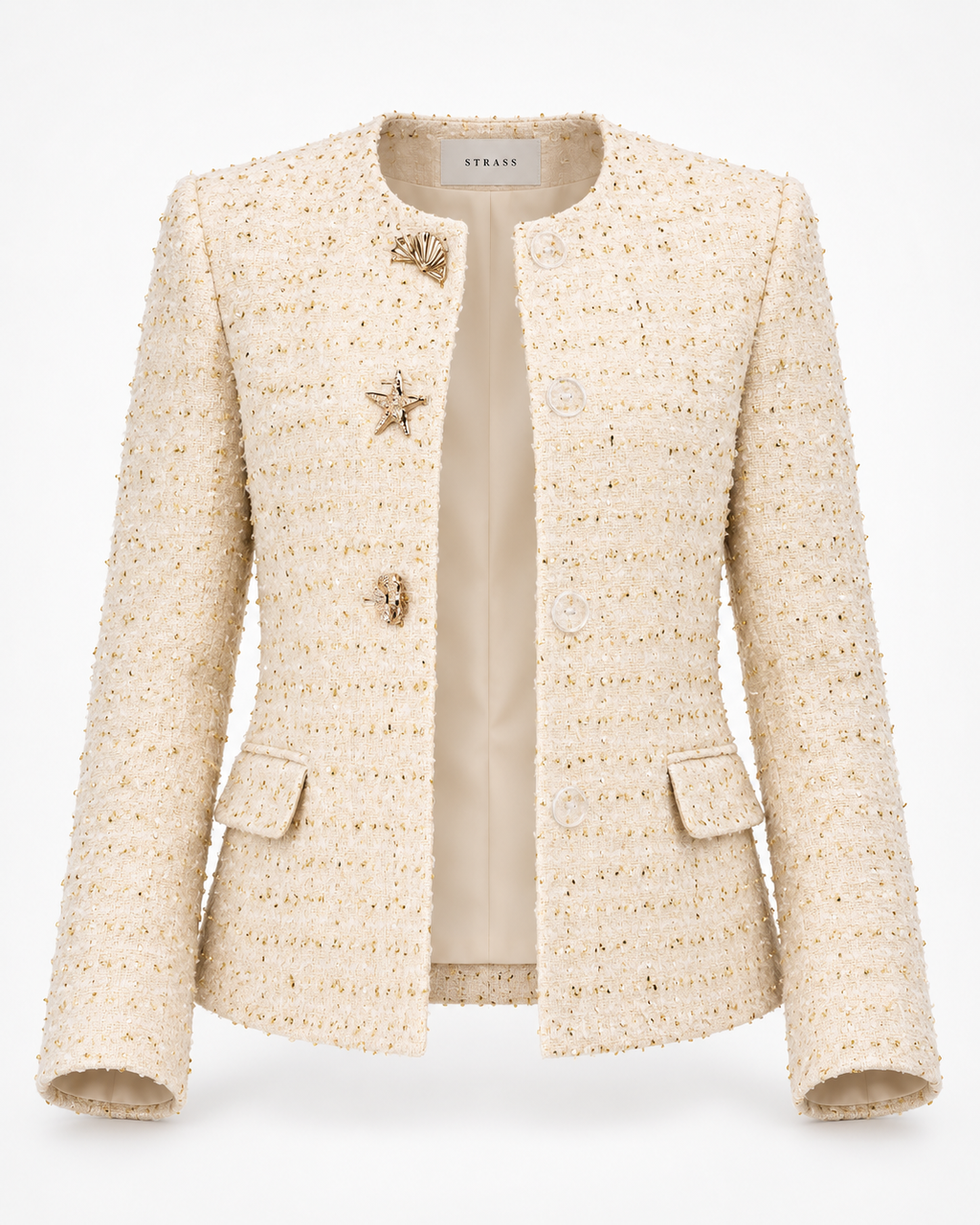 Strass beige blazer