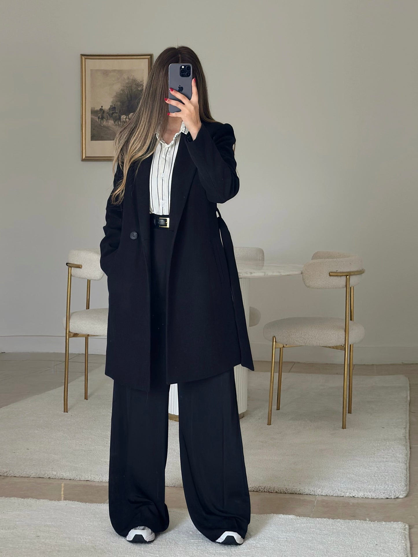 black wool coat