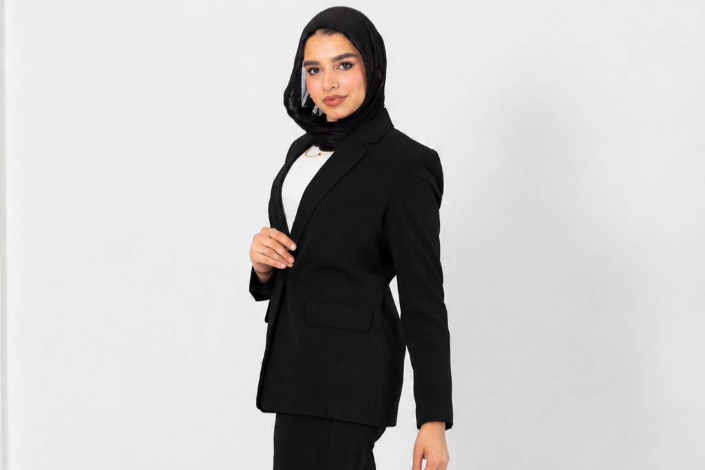 classic black blazer