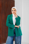 green long blazer