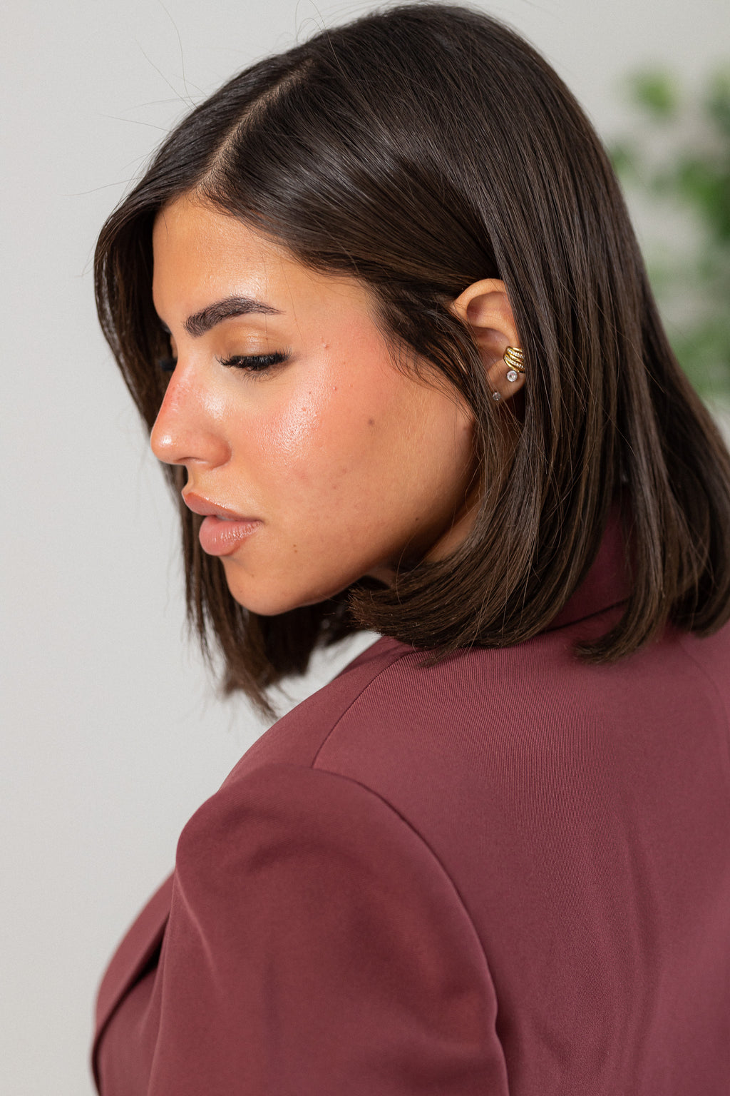 Glow burgundy blazer