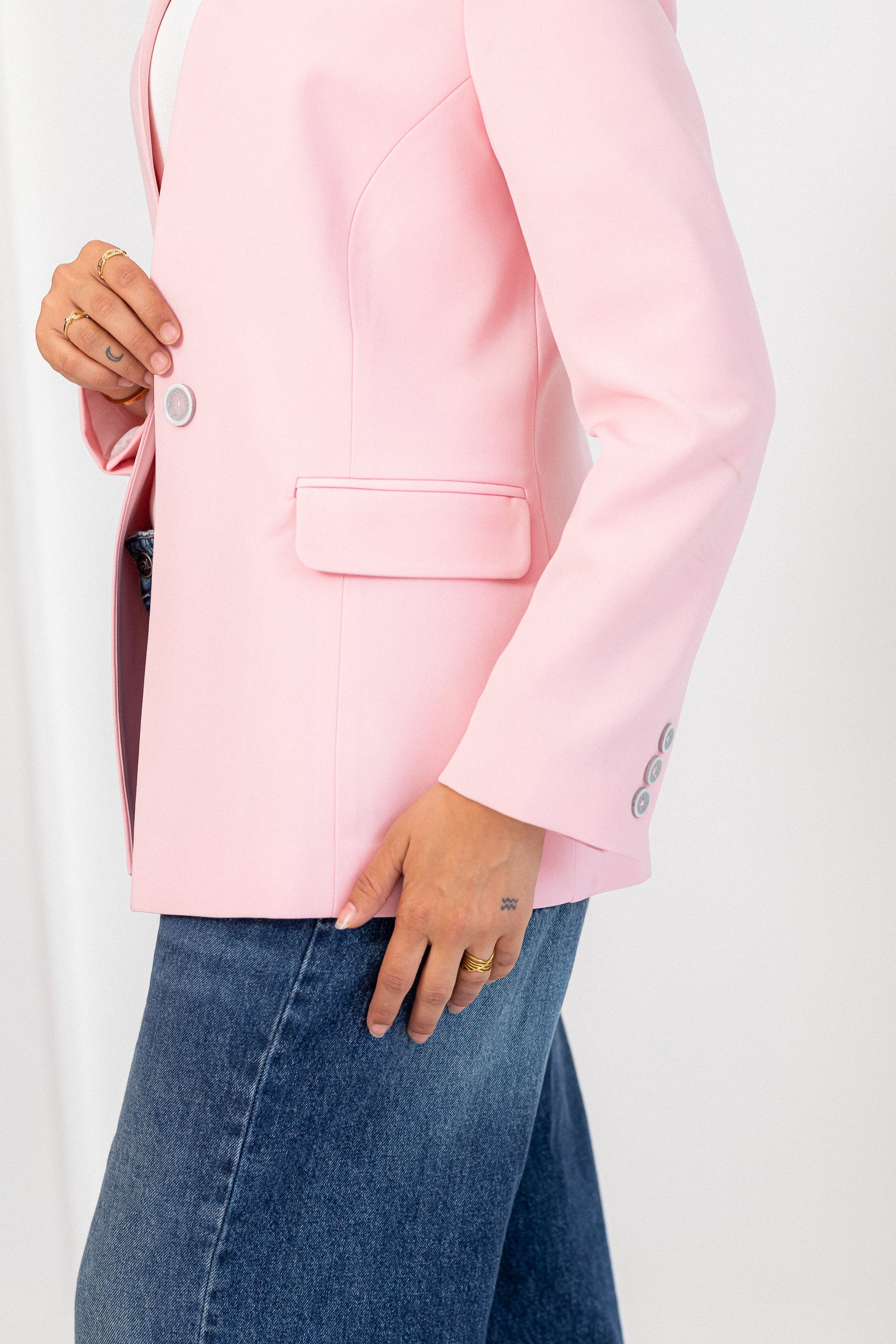 pink-notched blazer