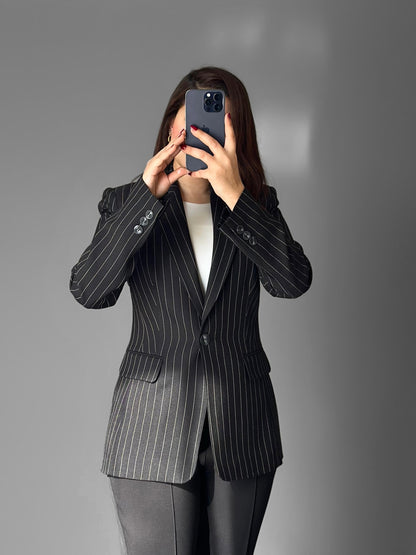 Lined black tr blazer