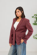 Glow burgundy blazer