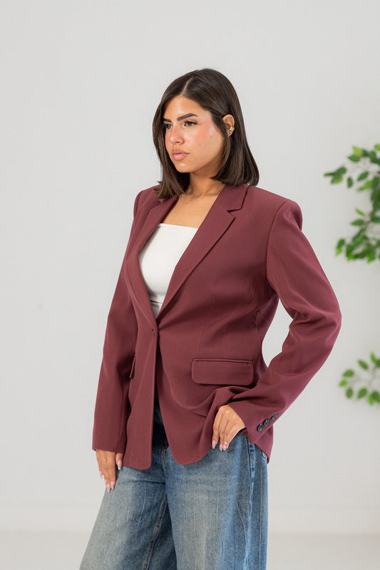 Glow burgundy blazer