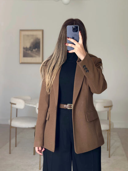camel wool blazer