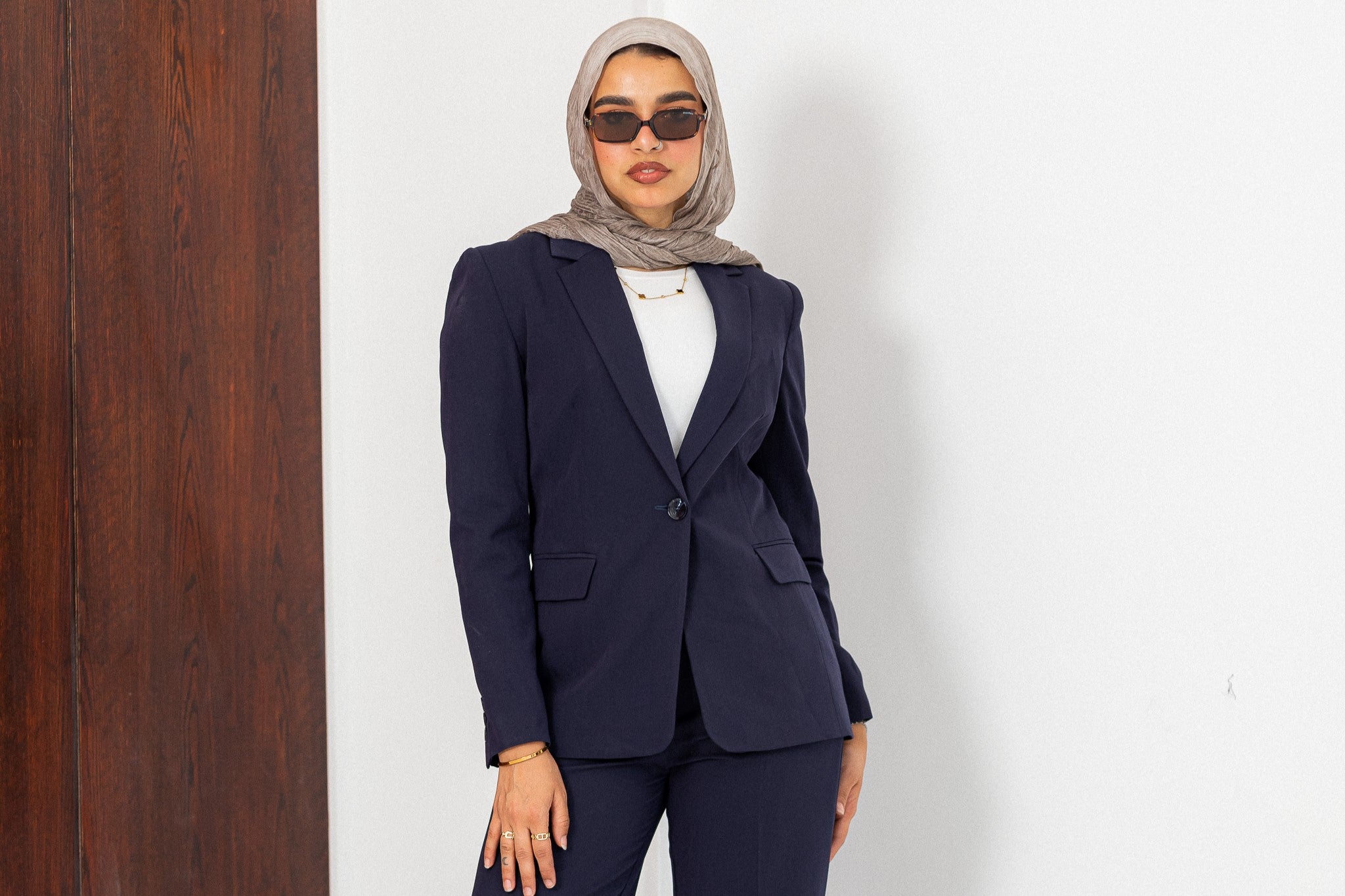 classic navy blazer