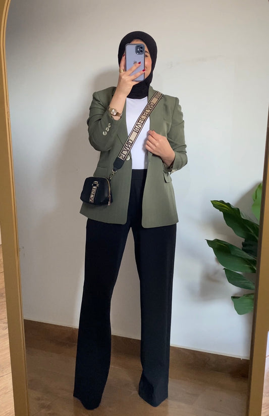 Black-Trouser wide leg