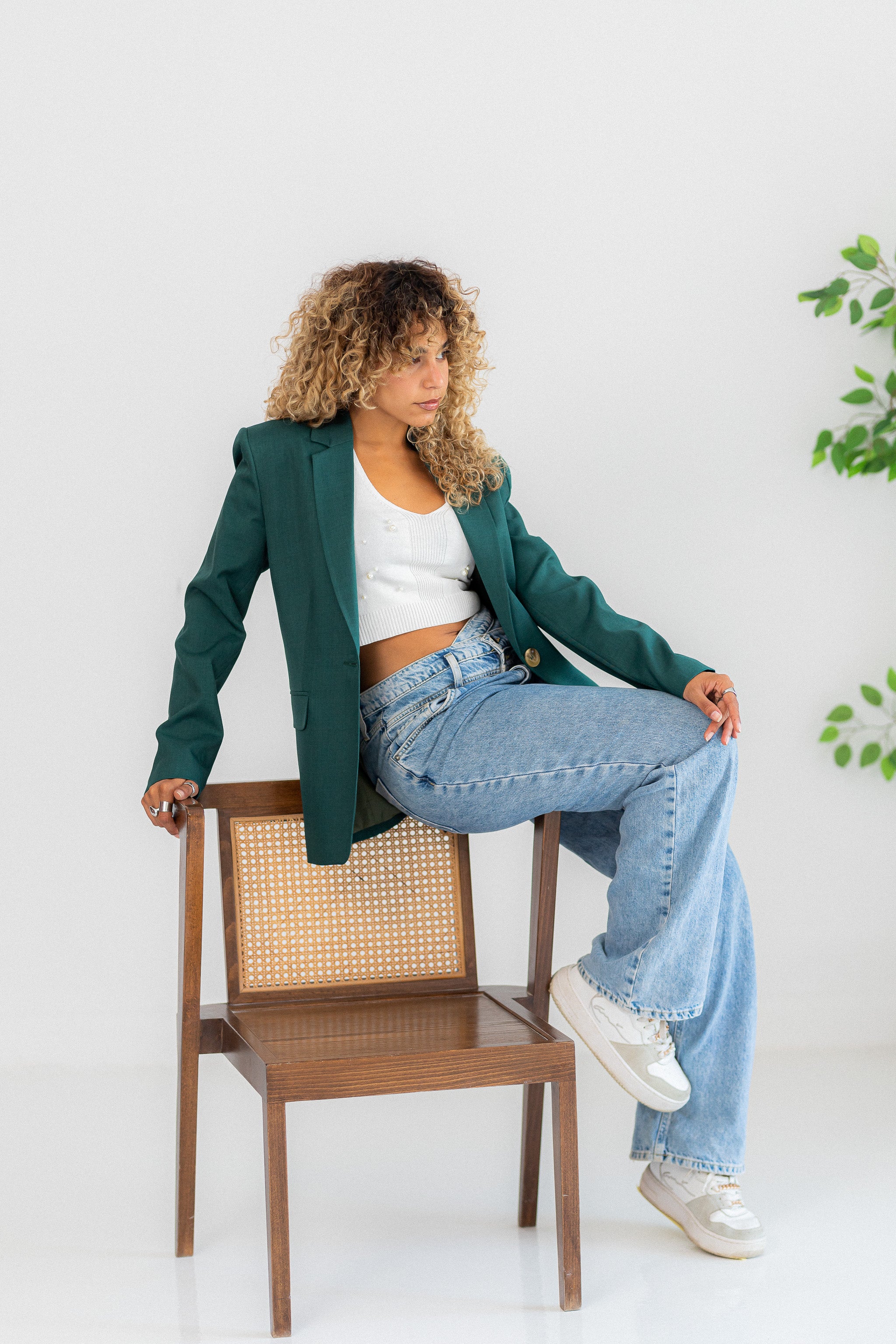 classic olive green blazer