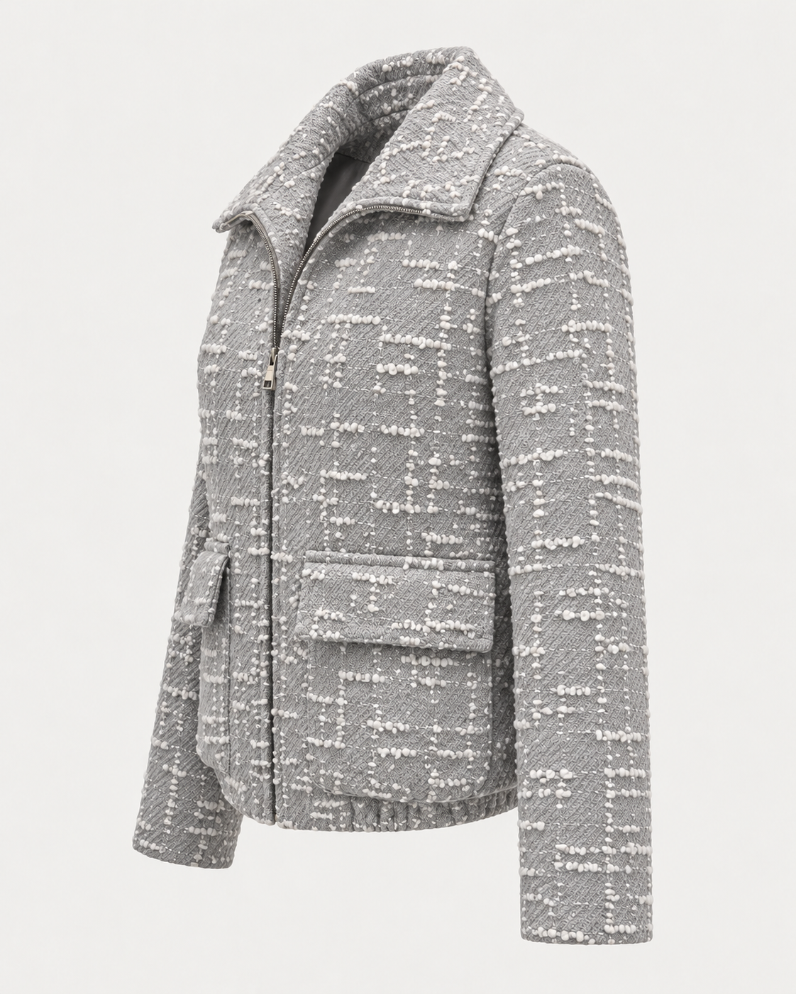 Wool zipper grey jacket