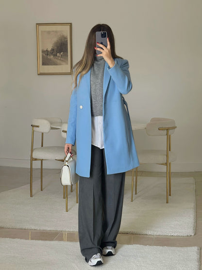 baby blue wool coat