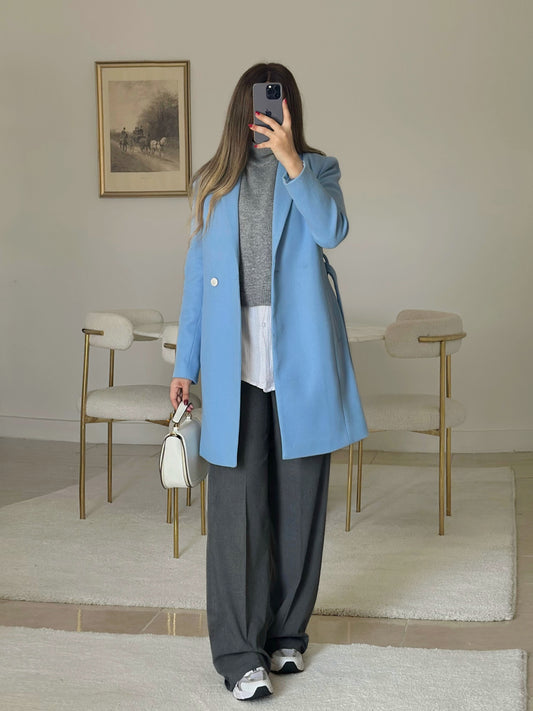 baby blue wool coat