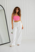 white wide leg