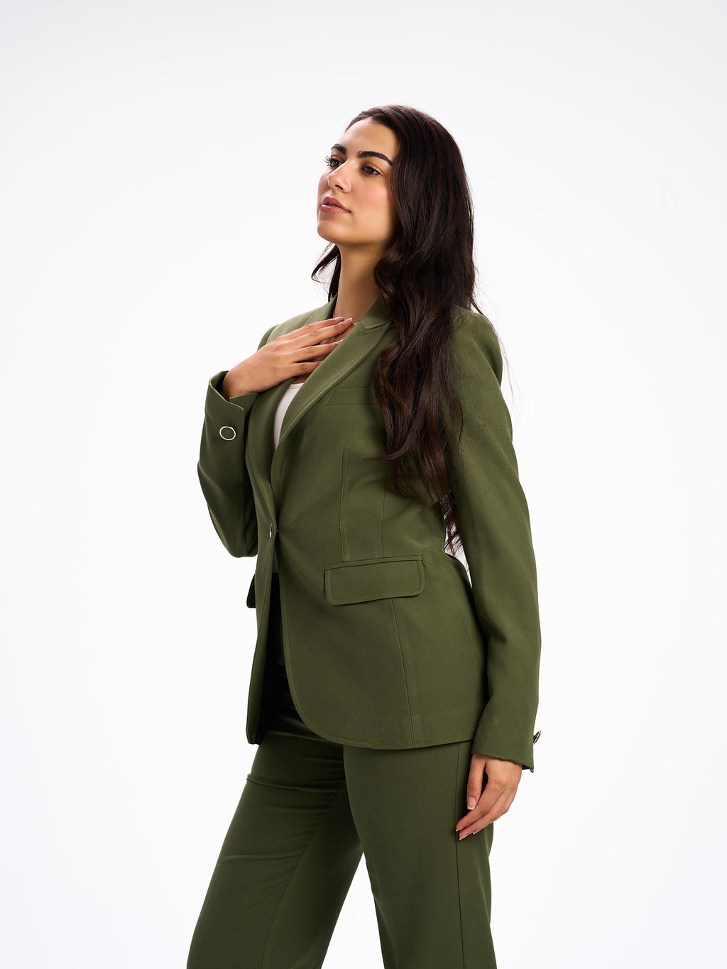 Elora olive green suit