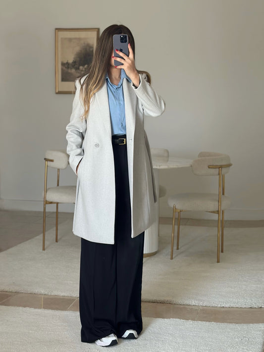 gray wool coat