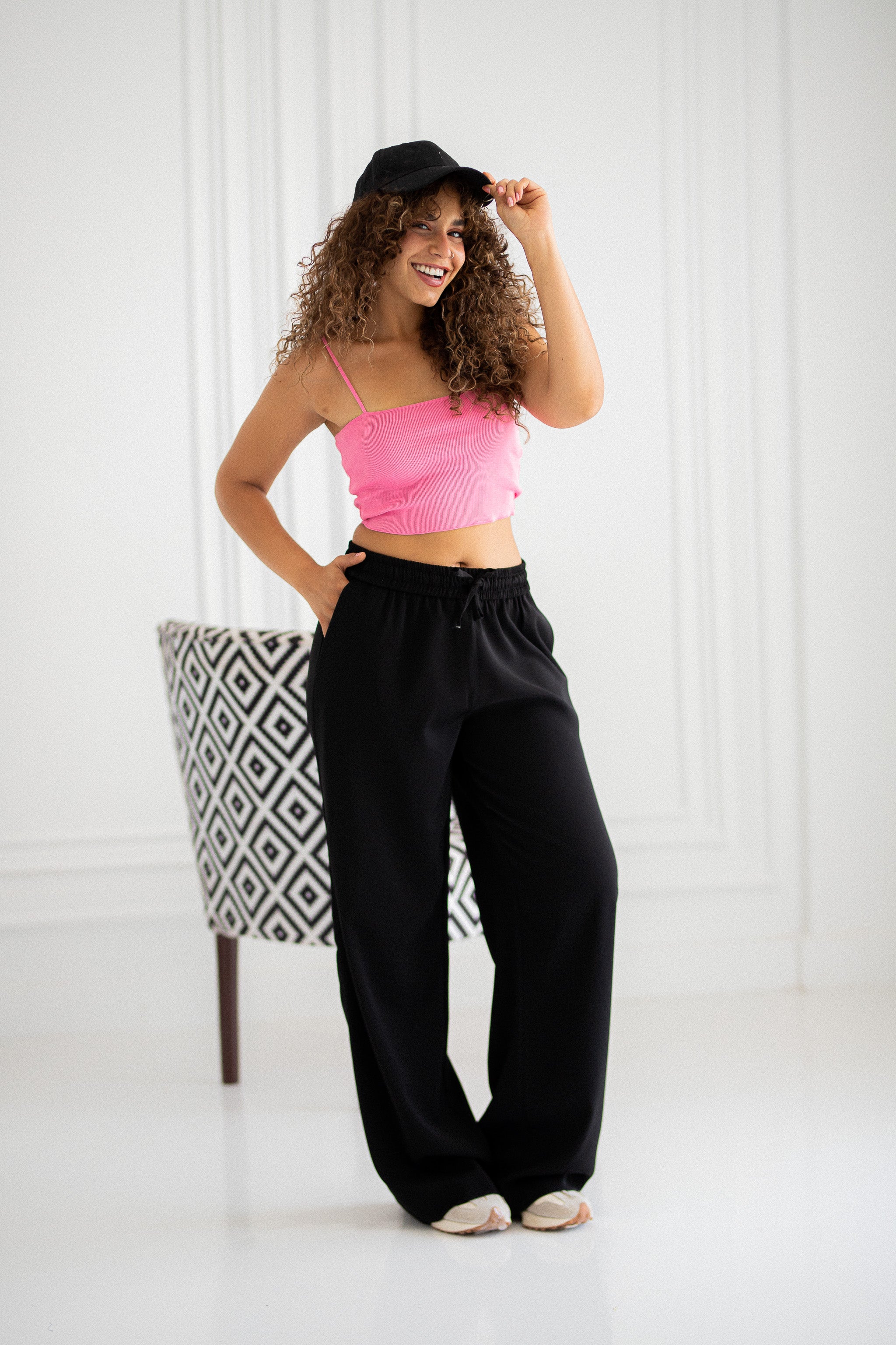 black wide leg