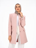 Round neck pink coat