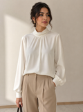 high neck blouse