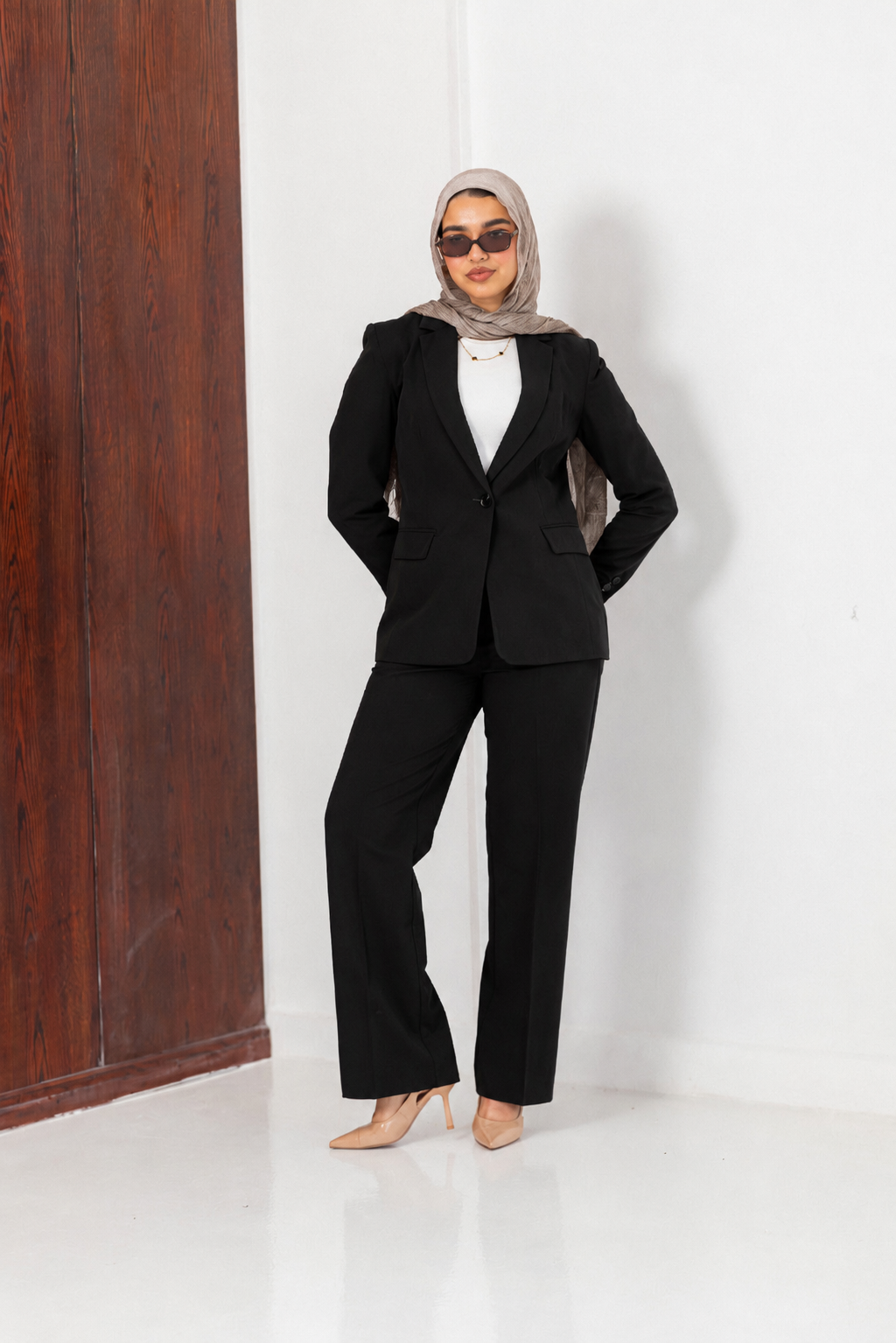 classic black suit