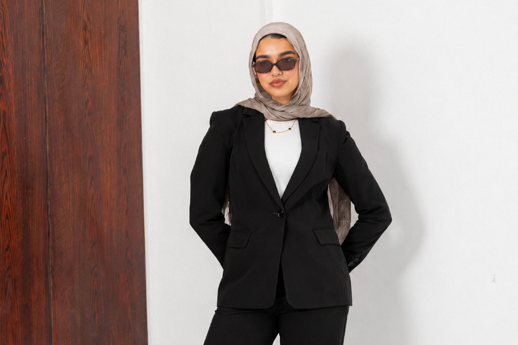 classic black blazer