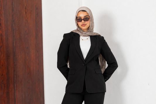 classic black blazer