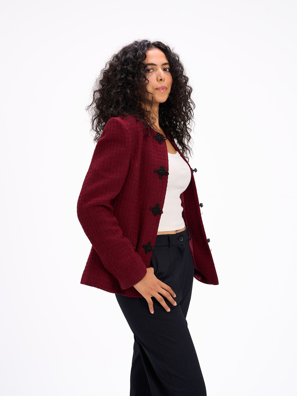 Royal burgundy blazer