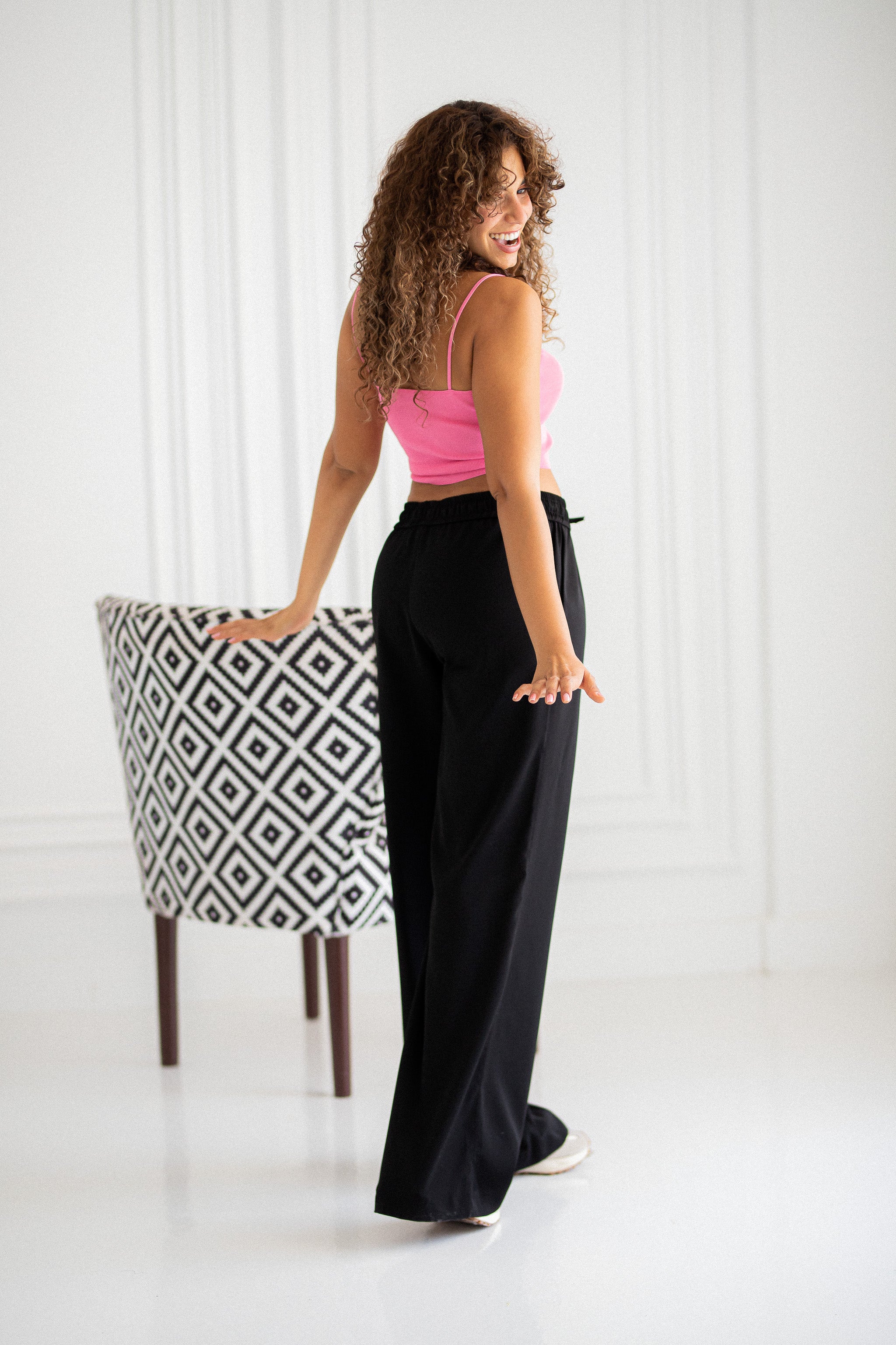 black wide leg