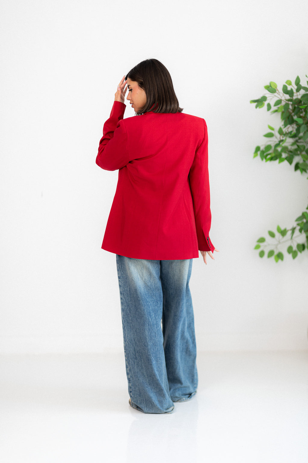 classic red blazer