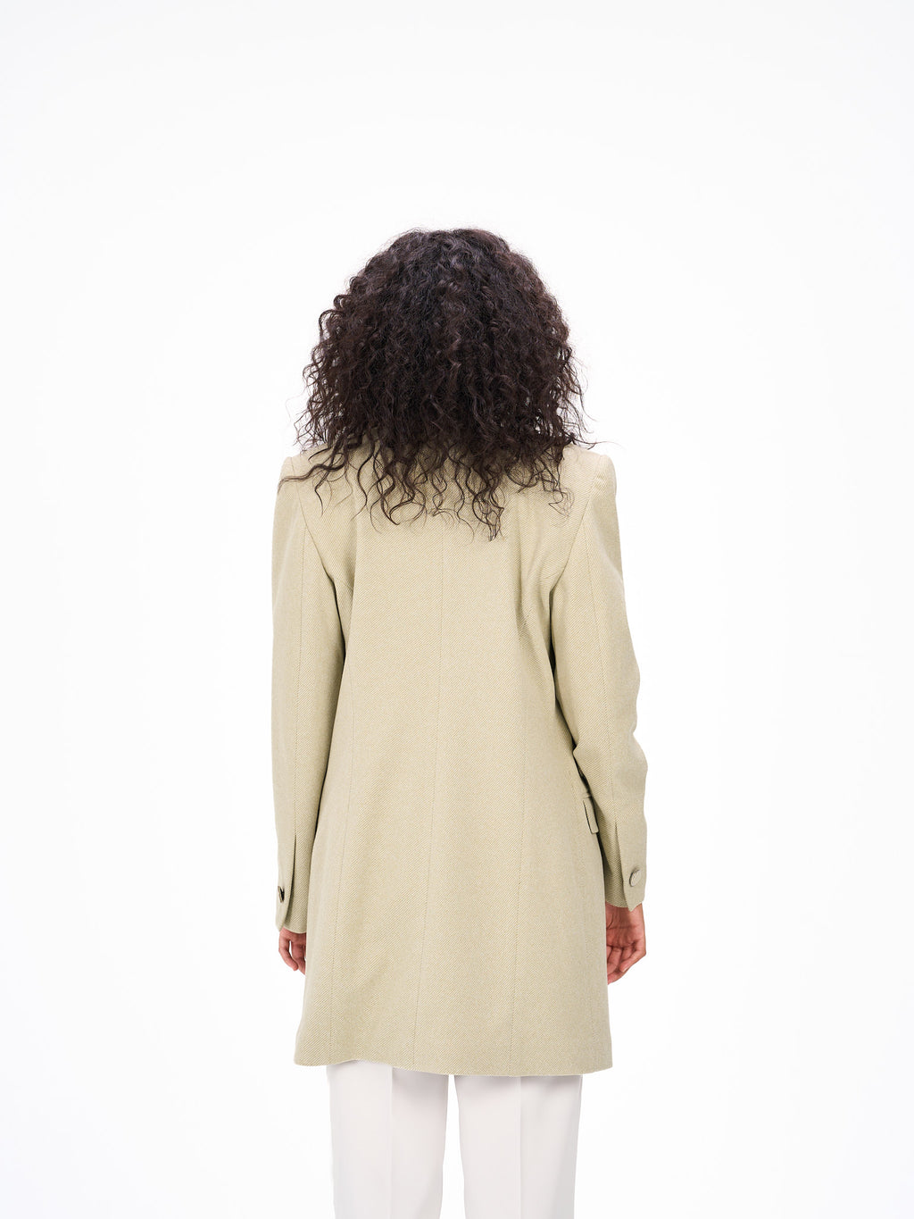 Round neck mint coat
