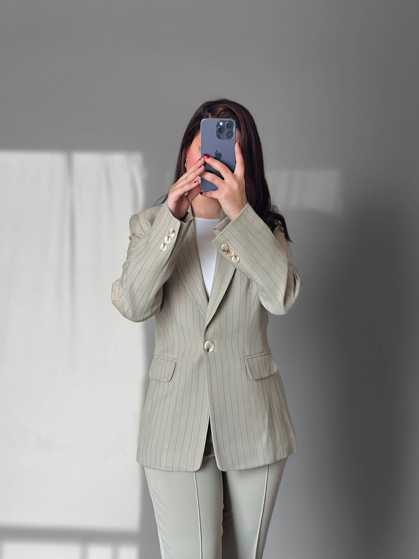 lined tr olive blazer