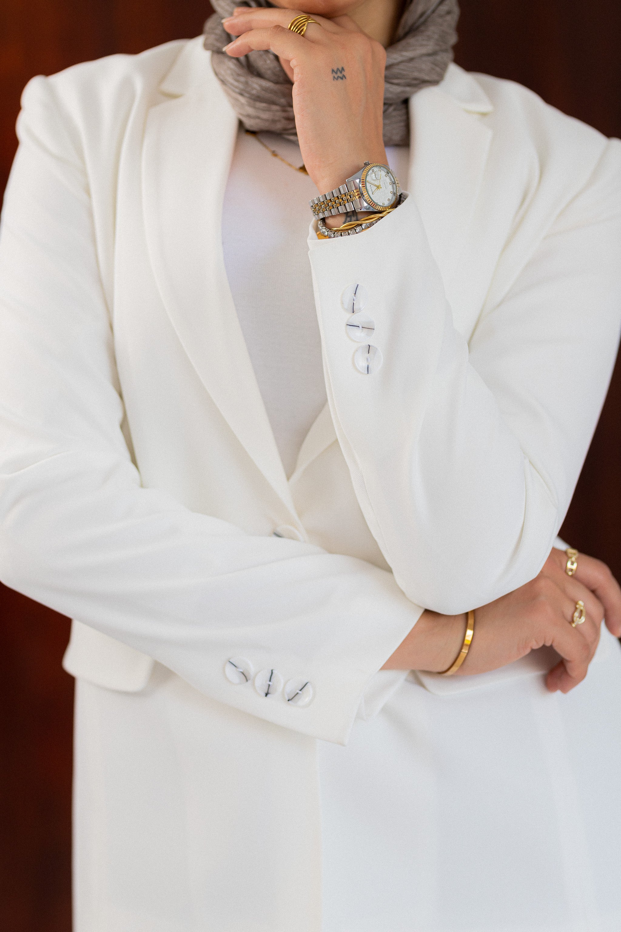 Glow white blazer