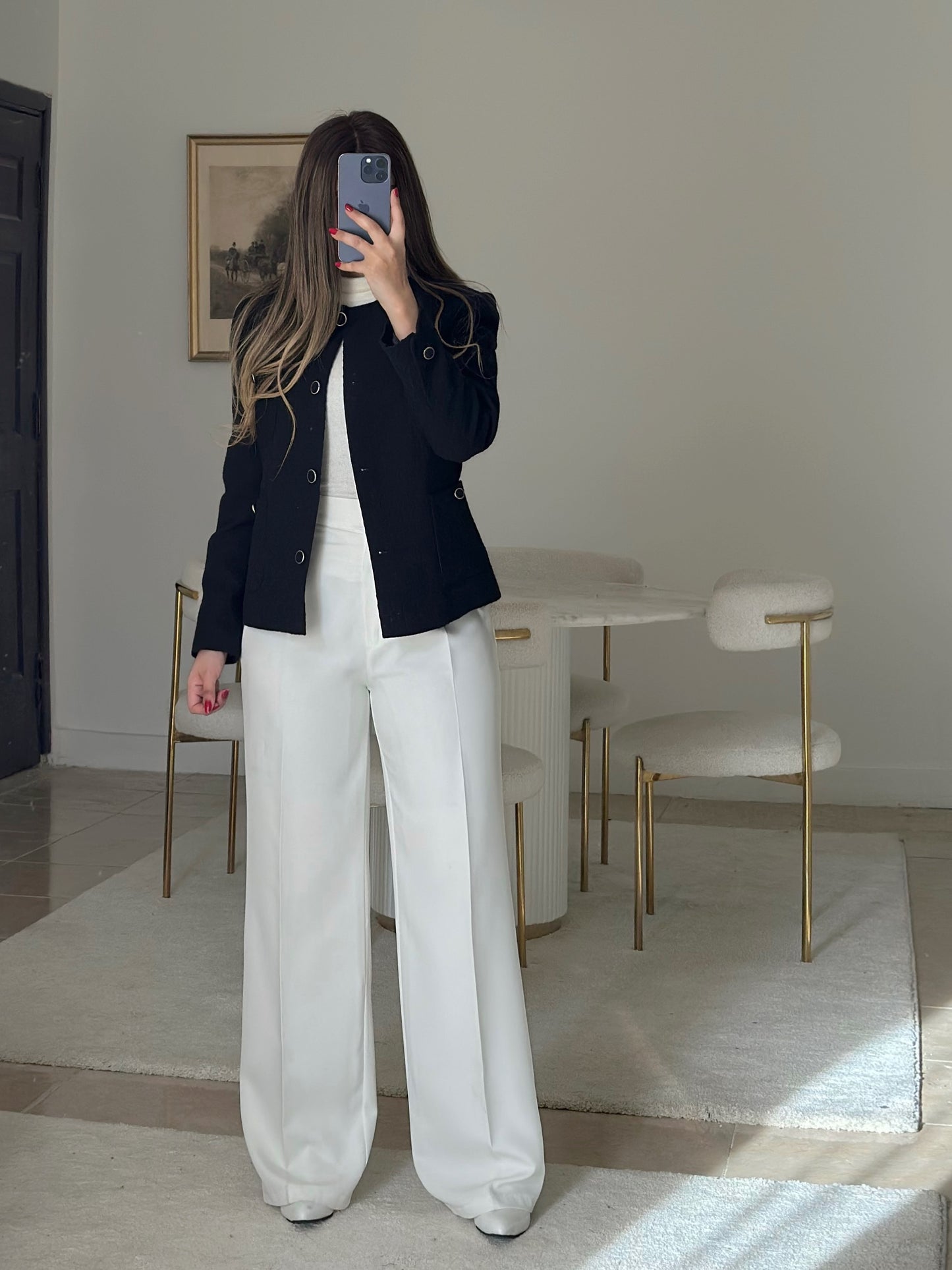 black short bucklet blazer