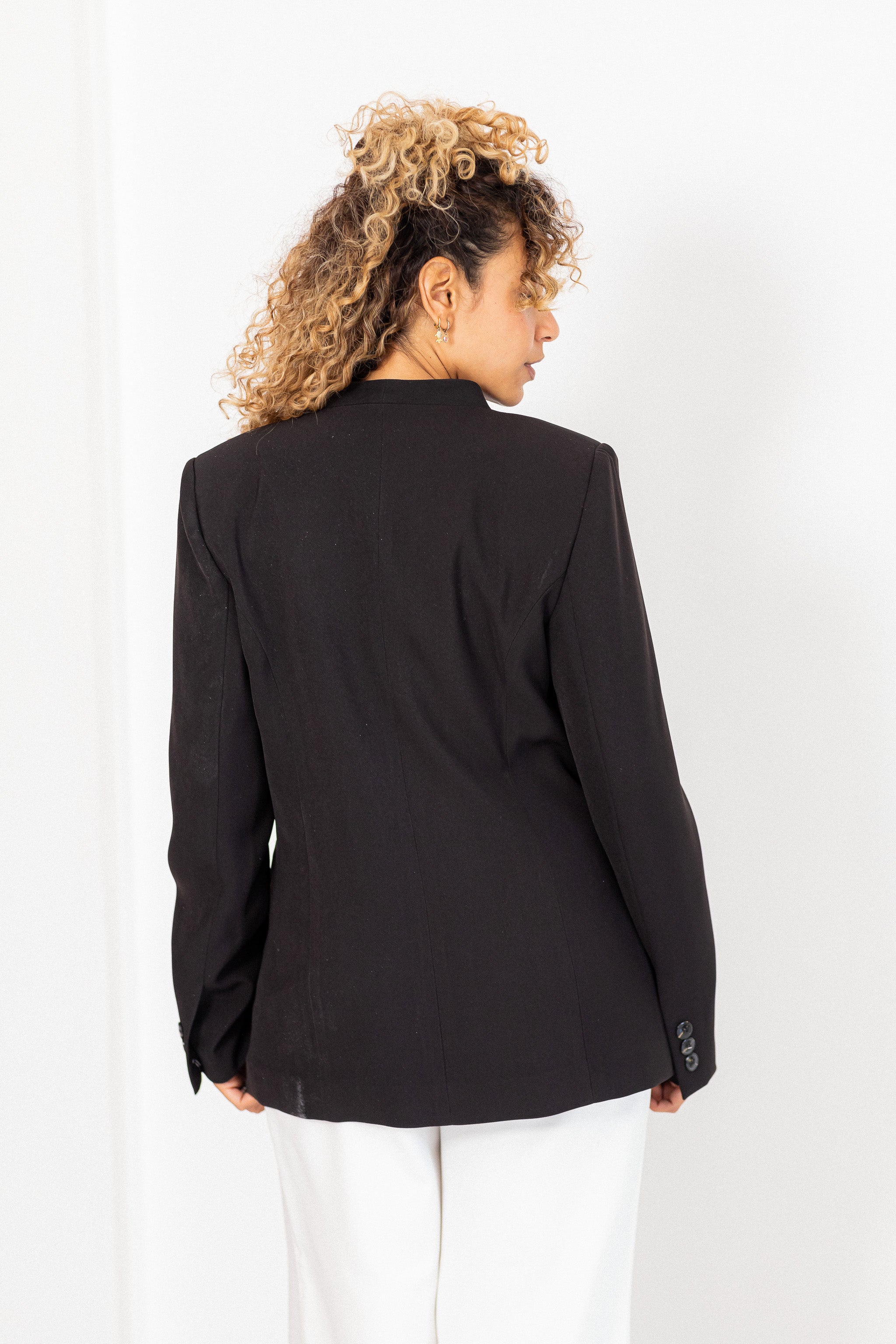 black notched blazer