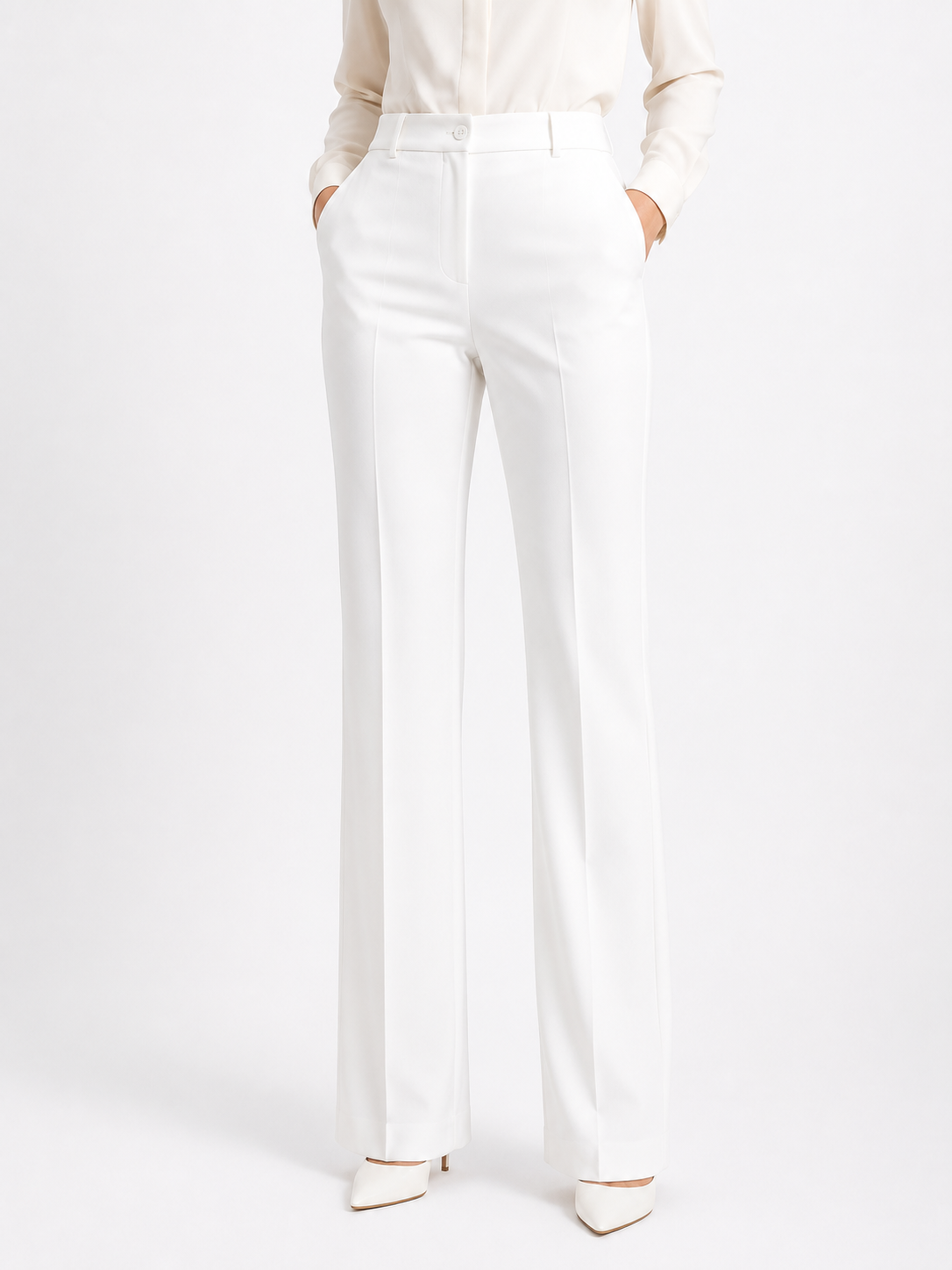 tailored white trouser