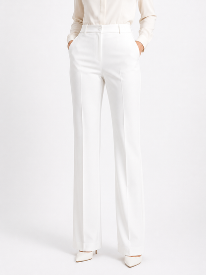 tailored white trouser