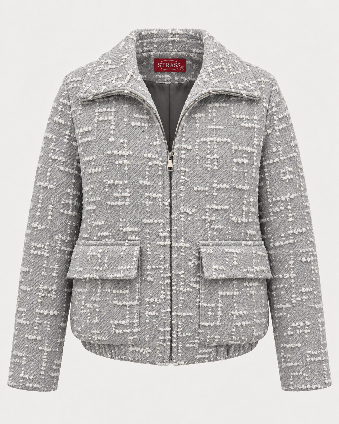 Wool zipper grey jacket