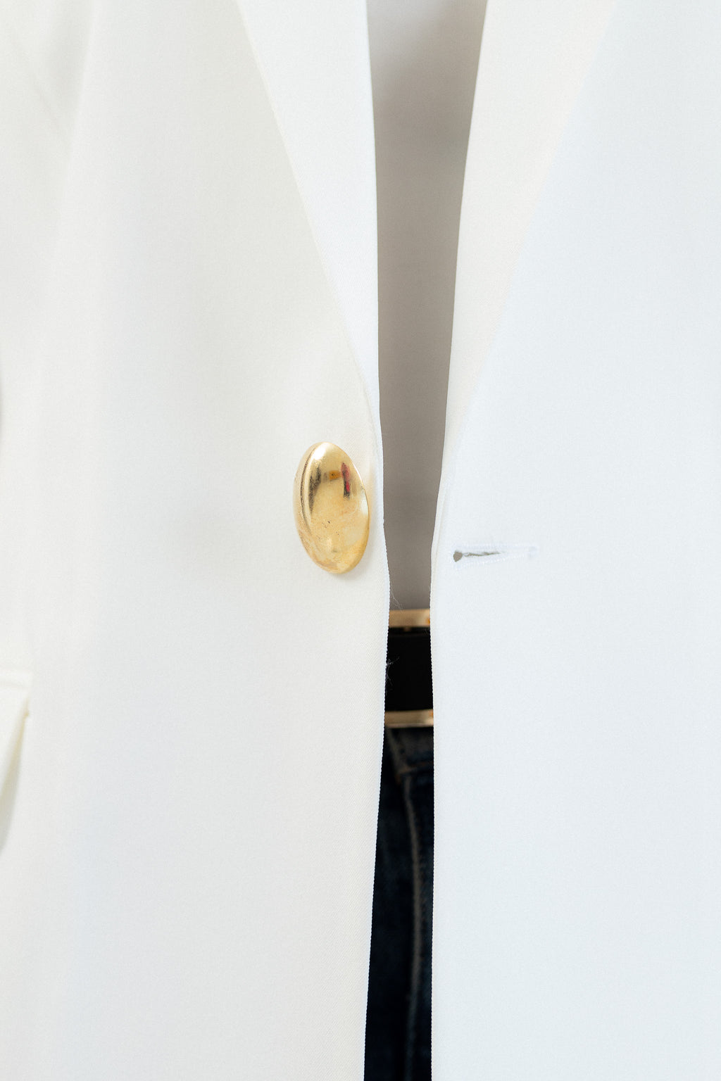 white longline vest