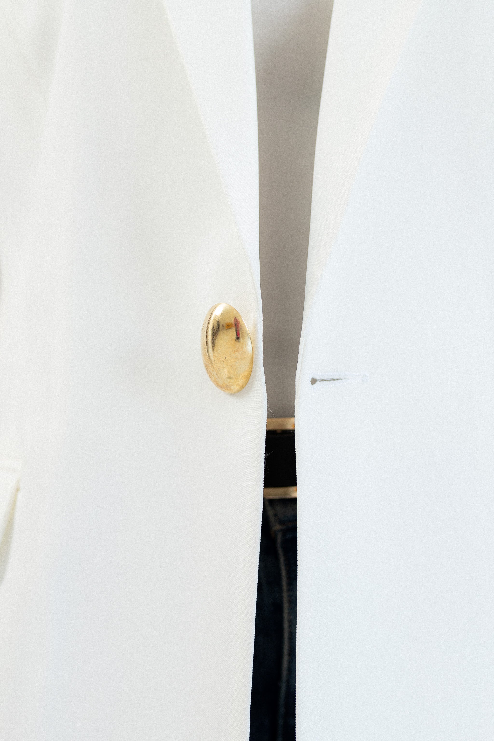 white longline vest
