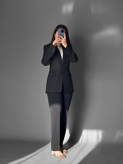 Lined black tr blazer