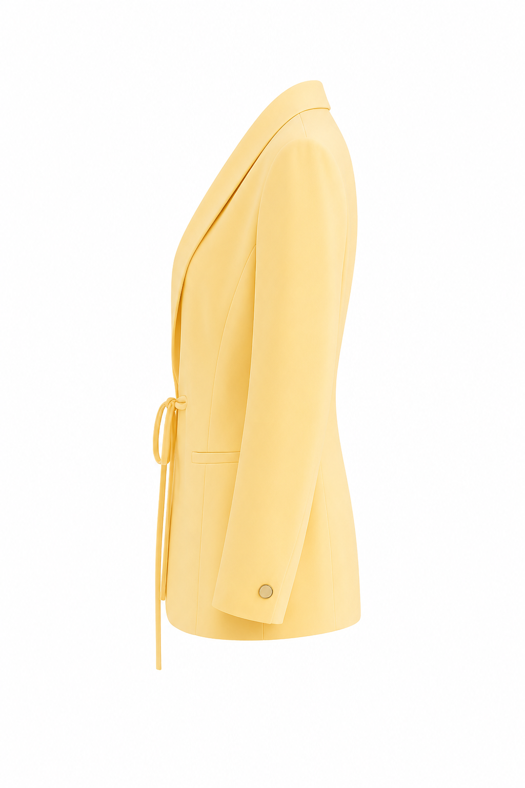 yellow tie-waist blazer