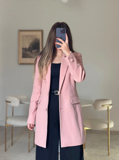 pink long jacket